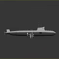 Modern Military Submarine Weapon System With Hull And Conning Tower Design