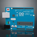 Arduino UNO Blue Development Board With Digital Pins LED Indicator And Control Buttons 3d model