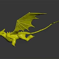 Purple Dragon Mythical Creature Character With Yellow Eyes And Spread Wings