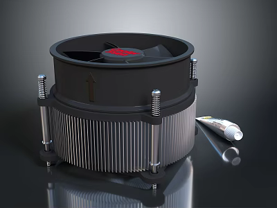 CPU Cooler Heat Sink Cooling Fan With Mounting Screws And Installation Tool 3d model
