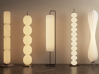 Quiet Ancient Floor Lamp Lantern Lamp 3d model