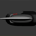 Long Blade Weapon With Black Handle And Silver Sharp Edge Design