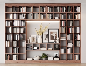 Modern Bookcase Simple Bookcase 3d model