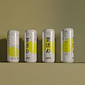 Tea Energy Lemon Flavor Drink Cans With Modern Packaging Design