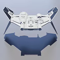 TIE Fighter Military Weapon Model With Detailed Cockpit And Wing Structure
