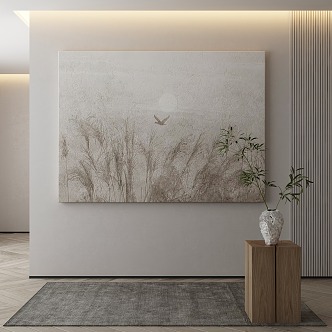 Quiet Landscape Painting Decorative Painting 3d model