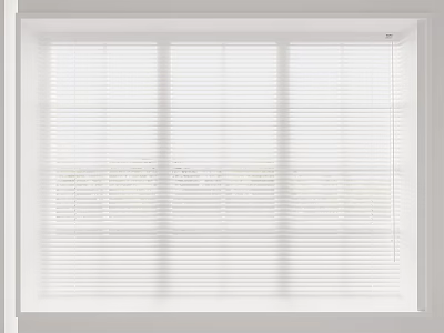 White Window Blinds Enhancing Modern Home Interior With Soft Light 3d model