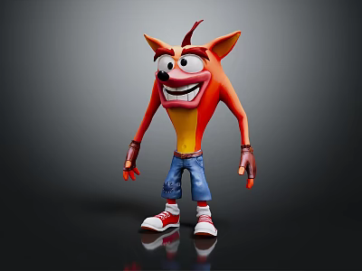 cartoon character cartoon kangaroo cartoon animal cartoon small animal 3d model