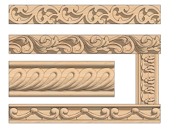 Jane Europe plaster line carved plaster line 3d model