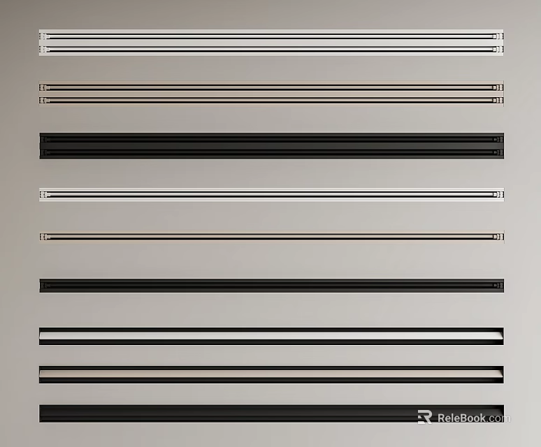 Various Styles of Air Conditioner Vents in Different Colors and Modern Designs 3d model 