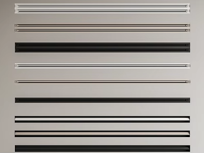 Various Styles of Air Conditioner Vents in Different Colors and Modern Designs 3d model