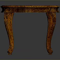 Elegant Classic Wooden Furniture Table With Intricate Carved Legs And Smooth Polished Tabletop