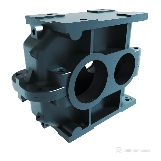 Industrial Mechanical Metal Component Featuring Multiple Holes And Structural Design 3d model