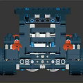 Blue Red Lego Building Blocks Off Road Car Model Toy For Kids Creative Play
