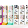 Colorful Vending Machine Style Amusement Equipment For Toy Capsule Dispensing With Cartoon Designs
