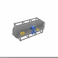 Industrial Electronic Equipment With Stainless Steel Cylinder Metal Frame And Blue Yellow Components