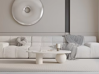 Modern three-seat sofa 3d model