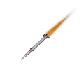 Military Missile Weapon Flying With Orange Flame And Gray Body Red Tip