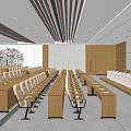 Report hall Multi-function hall Training room Conference room 3d model