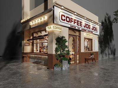 Modern Cafe Door Head 3d model