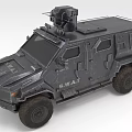 SWAT Armored Tactical Vehicle With Heavy Armor And Weapon Mount Design