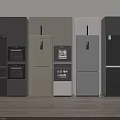 Modern Refrigerators And Freezers Side By Side In Sleek Design With Various Colors