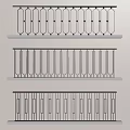 Modern Metal Railings With Various Vertical Bar Designs And Sleek Bases