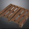 Durable Wooden Pallet Storage Equipment For Logistics With Slats And Support Legs