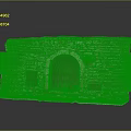 Ancient Stone Building Featuring Arched Wooden Door And Rough Stone Walls