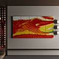 Abstract Painting Texture Painting Art Hanging Painting Color Decorative Painting Frameless Painting 3d model