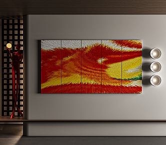 Abstract Painting Texture Painting Art Hanging Painting Color Decorative Painting Frameless Painting 3d model