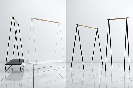 modern shelf clothing shelf 3d model