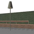 Outdoor Urban Seating Space With Wooden Benches Greenery And Modern Building