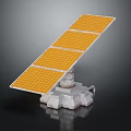 Solar Panel As Daily Electrical Appliance With Yellow Panels White Stand And Gray Base