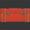 Red Tool Case For Daily Necessities With Work Case Label And Metal Locks