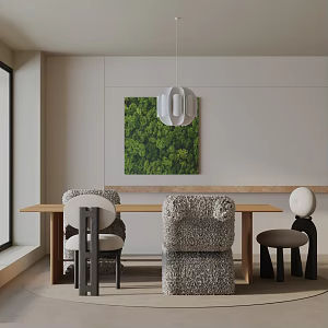 Modern dining table 3d model