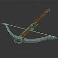 Traditional Wooden Bow With Metal Accents And Decorative String Design Detail