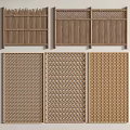 Wooden Room Dividers With Woven Patterns And Grid Designs For Decorative Interiors