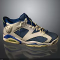 Blue And White Basketball Shoes With Lace Up Design Air Cushion Sole And Breathable Holes