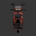Vintage Red Scooter With Black Seat And Classic Retro Design Features