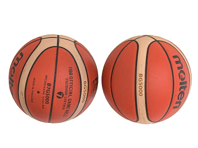 Two Molten Official Game Basketballs As Sports Equipment For Training And Matches 3d model