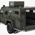 Military Green Armored Utility Vehicle With Rugged Design And Roof Equipment