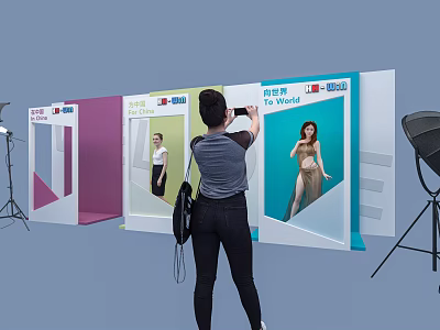 Popular Photo Check In Spot With Ty World Backdrop Model Images And People Taking 3d model