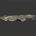 Scenic Natural Landscape Model With Hilly Terrain And Lush Green Vegetation
