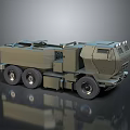 Military Green Heavy Duty Six Wheeled Cargo Truck With Armored Cab Design