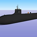 Black Military Submarine As Advanced Naval Warfare Weapon With Modern Technology
