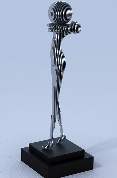 Modern carving ornaments furnishings decorative ornaments 3d model