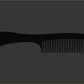 Modern Black Comb With Smooth Handle And Evenly Spaced Teeth 3d model
