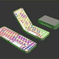 Foldable Portable Computer Keyboard With Modern Slim Design And Multiple Sections