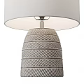 Modern Elegant Table Lamp With Beige Shade And Textured Ceramic Base Design 3d model
